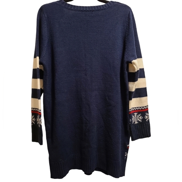 100% Acrylic penguin Christmas tunic sweater L - Picture 3 of 7